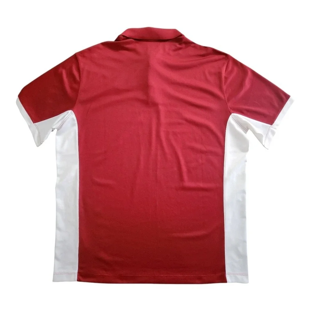 NWOT Nike Arkansas Razorbacks Polo Shirt Men's XL Swoosh Red White Hogs Golf Tee